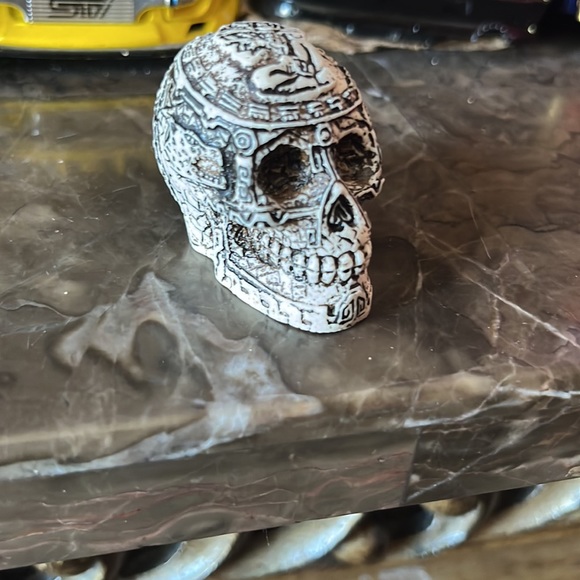 Artisan Aztec Skull Ceramic , Made and From Mexico - Picture 4 of 4